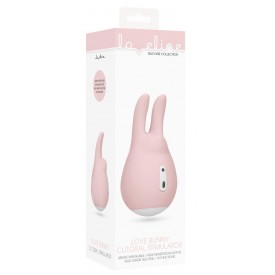 Розовый клиторальный стимулятор Love Bunny - 9,4 см.