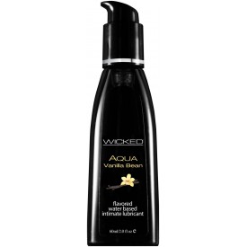 Лубрикант с ароматом ванильных бобов Wicked Aqua Vanilla Bean - 60 мл.