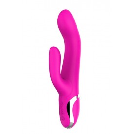 Розовый вибратор-кролик NAGHI NO.43 RECHARGEABLE DUO VIBRATOR - 23 см.